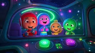 The Wheels on the Space Bus | Outer Space Nursery Rhyme | Sing and Zoom Through the Stars