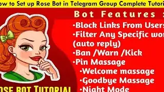 How to use Rose bot on telegram (2022)