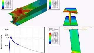 Local buckling. Behaviour of a steel cantilever made with a class 3 (EC3) cross-section profile.
