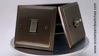 Art Deco Supreme Antique Brass Sockets and Switches