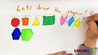Drawing Shapes and Learning colors with crayola color markers