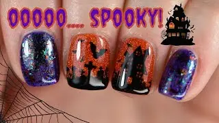 HAUNTED HOUSE Nail Art Stamping Tutorial