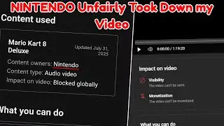 Nintendo Unfairly Took Down my Most Popular video...