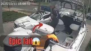 CCTV Fails: Man Trips Exiting Boat in Hilarious Mishap || WooGlobe