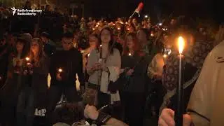 Serbian Antigovernment Protesters March A Week After Storming Public TV