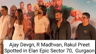 Ajay Devgn, R Madhvan, Rakul Preet Spotted in Elan Epic Sector 70, Gurugram | De De Pyar De 2 