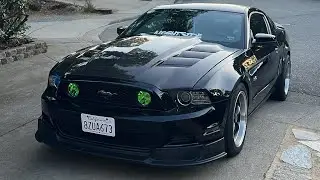 Installing VIS AMS style carbon fiber hood on 2013 Mustang GT