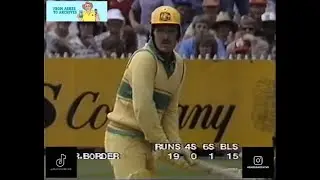 Massive!! Allan Border smashes Viv Richards for a huge six during the 2nd WSC Final MCG January 1985