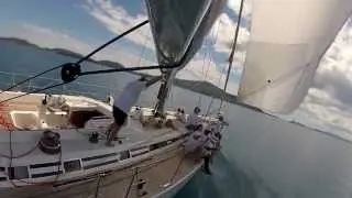 Swan 60 Fenix racing in the BVI