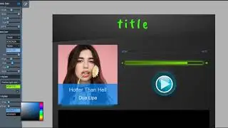 Audio player design with WKWebBuilder