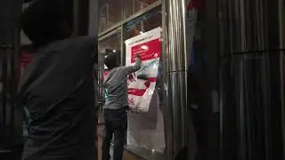 Vinyl Stickers Pasting on Glass