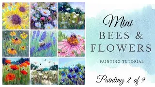 Mini Flower Painting Tutorial / LESSON #2 / Great for Beginners