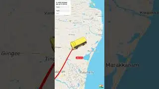 Trichy to chennai route#travel#map#shorts