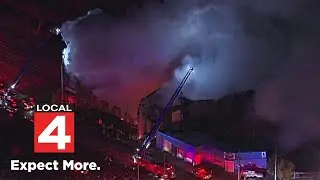 Crews battling large fire at abandoned church on Detroit&rsquo;s west side