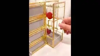 Glass mirrored jewellery box