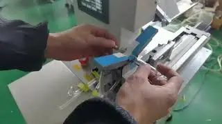 Glass tube flag tagging machine