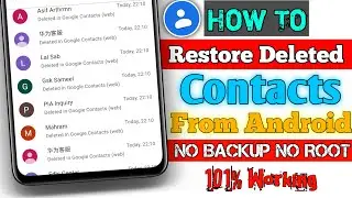 How To Recover Deleted Contacts From Mobile Phone 2023 | Restore Deleted Contacts In Mobile No Root