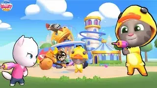 Talking Tom Blast Park - Angela,Mighty Tom - Full Screen - GAME OF FAME Gameplay (Android,iOS)