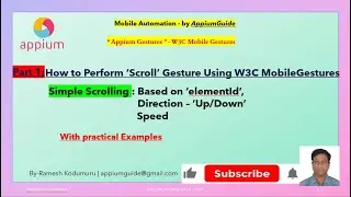 13.Appium Gestures-(part-1)How to Perform 