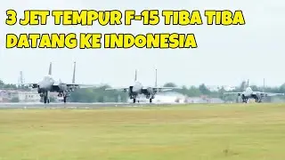AMERIKA GEBER 3 JET TEMPUR F 15 PERDANA MENDARAT KE INDONESIA