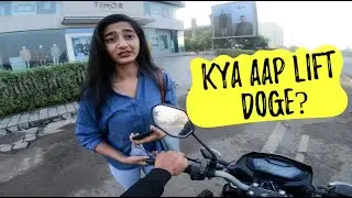 Cute College girl asking for lift | Biker help girl | Girl need help
