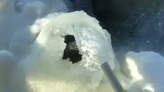 Melting Ice Around a Boat Dock