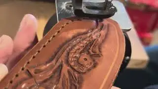 Stitching up a pan handle with an old Cub