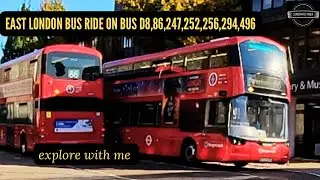 🍂 Autumn London Bus Journey | Canary Wharf to Romford via East London’s Scenic Neighborhoods 🍂