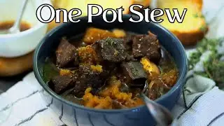 TENDER One Pot London Broil Beef Stew Recipe W/ Red Wine
