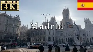 🇪🇸Madrid Winter Walk - Cybele Palace -【4K 60fps】