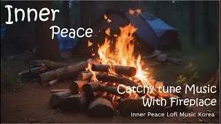 Catchy tune Music/Cozy Fireplace (1HOUR). Relaxing music for study, sleep 공부에 도움 되는  Lofi 음악