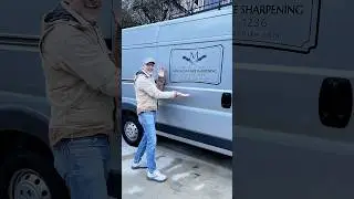 Mobile Sharpening Van! Today I added our logo to the van!