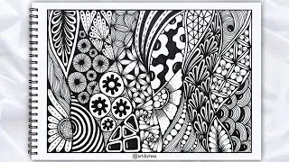 How To Draw Zentangle Art 🌼 Zentangle Patterns For Beginners
