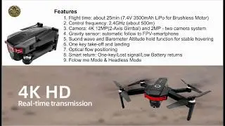 Battle Wolf X46G (CSJ-X8) GPS 4K camera (2 axis Gimbal) Drone - vs F11 Pro, SG906
