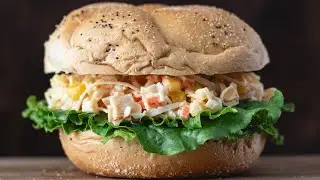Surimi Stick Salad Kaiser Roll Sandwich Recipe | Quick & Tasty Lunch Idea