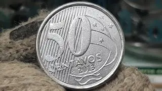 SORTUDO VOC&Ecirc; TEM ESSA MOEDA COM ESSE DEFEITO? 50 CENTAVOS ANO 2013 OLHA O VALOR $ 130 A 140 REAIS 💰
