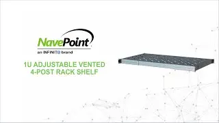 NavePoint 1U Adjustable Vented 4-Post Rack Shelf