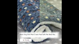Pets Dog Bed Mat Crate Pad Soft Pet Bed Washable Crate Mat For Large Medium Small Dogs Reversible...