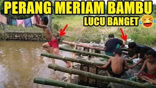 Main Meriam Bambu Lucu Banget - Playing Bamboo Cannons is Really Funny