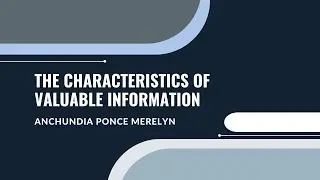 The Characteristics of Valuable Information