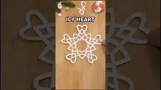 SUPER WAY PAPER SNOWFLAKE ICY HEART INSTRUCTION | PAPER DESIGN IDEAS INCL ART