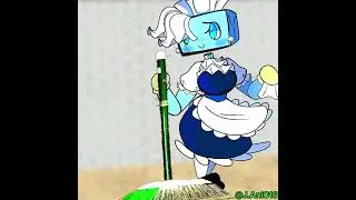 🧹GOTTA SWEEP!!! 🧼- Tisha and Gotta Sweep - Dandy's World - Baldi's Basics - #shorts
