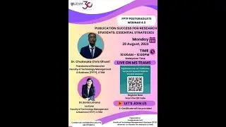 Online Webinar on  Publication Success For Research Students  Essential Strategies