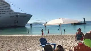 Ocean Cay MSC Inauguration Day - Lighthouse Bay Beach Atmosphere and Crystal Clear Waters