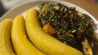 🔥 How to Make Delicious Vegetable Sauce with Smoked Fish & Plantain | Easy Nigerian Recipe