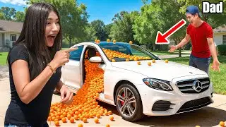 Я наполнил любимую машину отца сырными шариками (розыгрыш)😈 | eslis