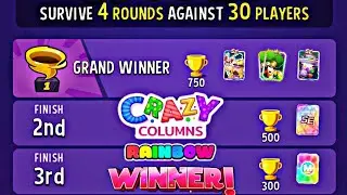 crazy columns rainbow rumble winner | match masters | crazy columns very esey rumble