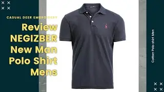 P Review NEGIZBER New Man Polo Shirt Mens Casual Deer Embroidery Cotton Polo shirt Men Short Sleeve