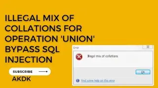 Illegal mix of collations for operation 'UNION' Bypass Sql Injection