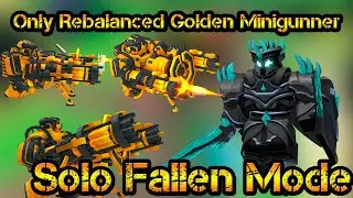 Only Rebalanced Golden Minigunner in Fallen Mode Roblox Tower Defense Simulator